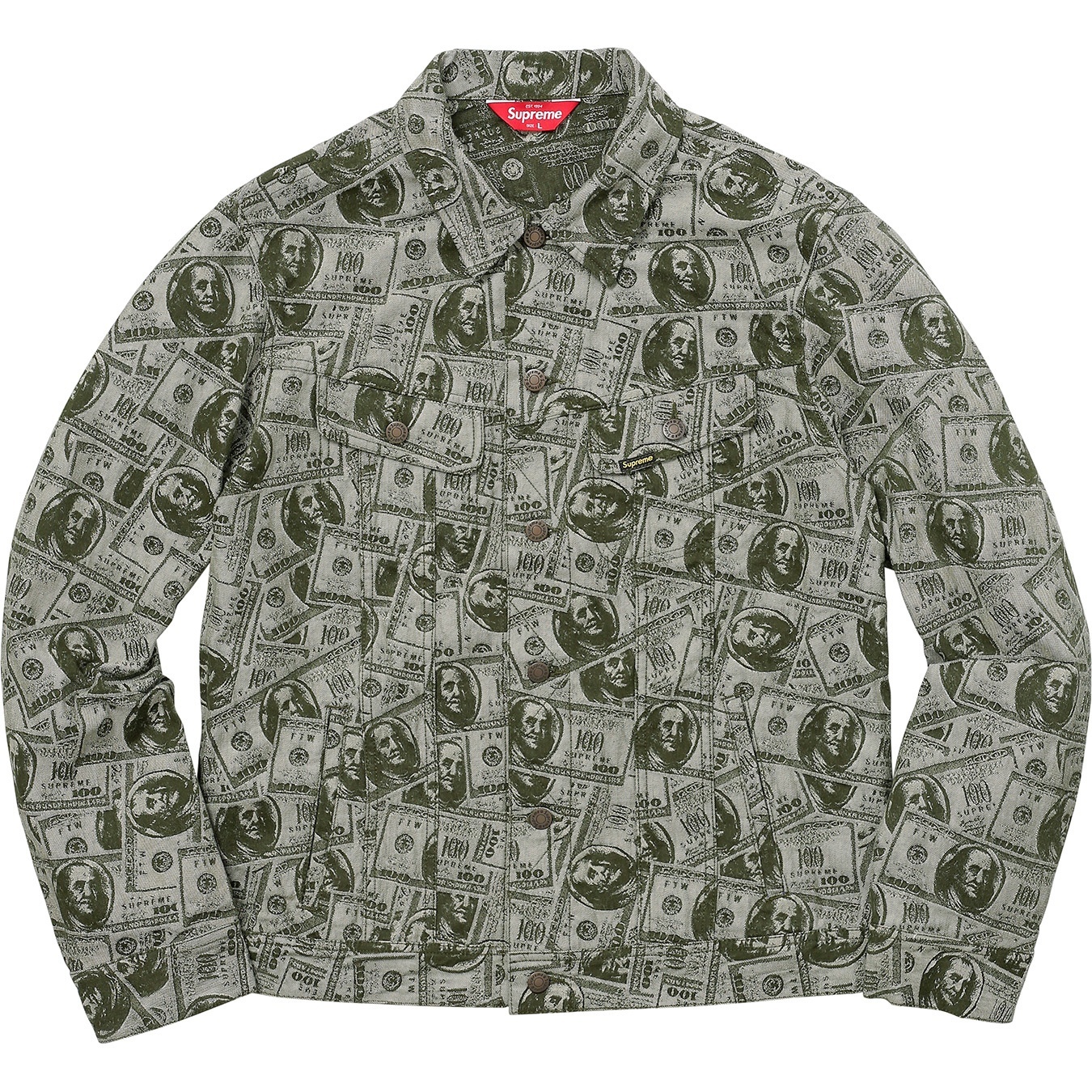 100 Dollar Bill Trucker Jacket view 10